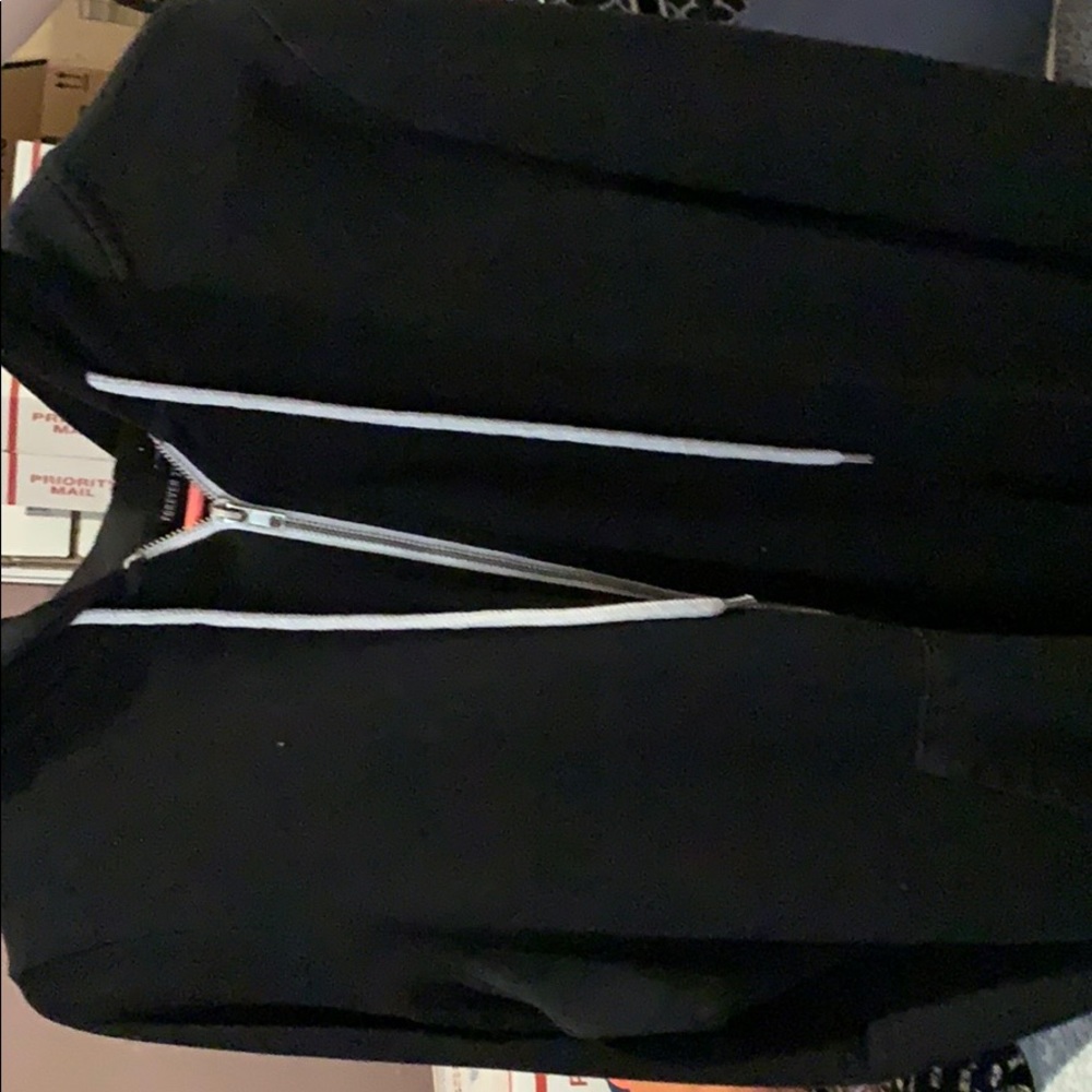 Black hooded jacket